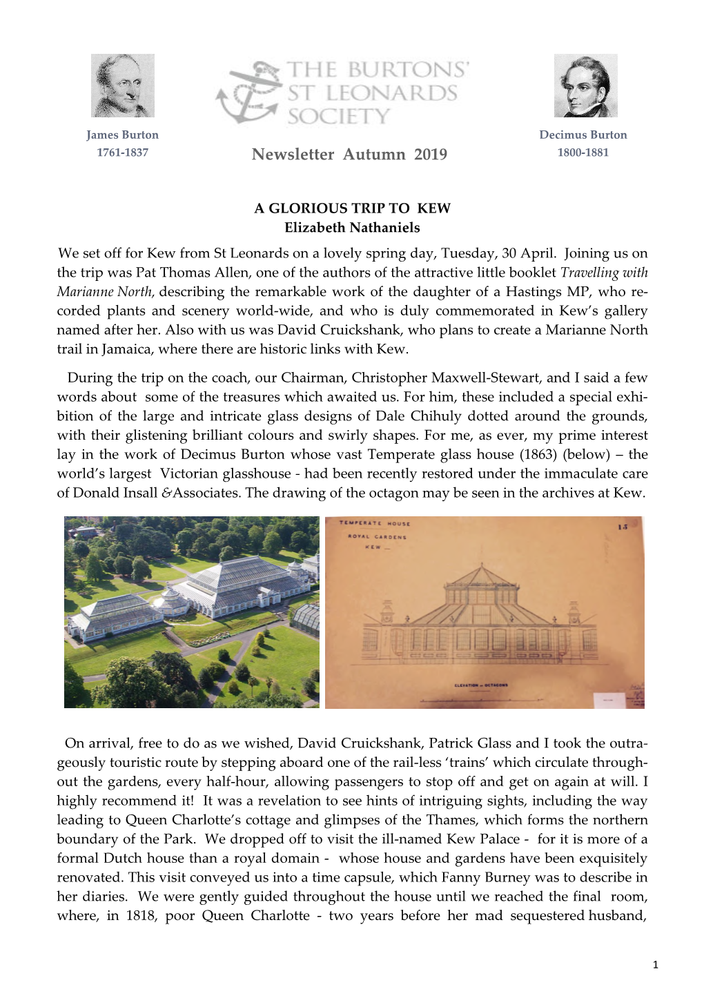 Burtons St Leonards Newsletter Autumn 2019