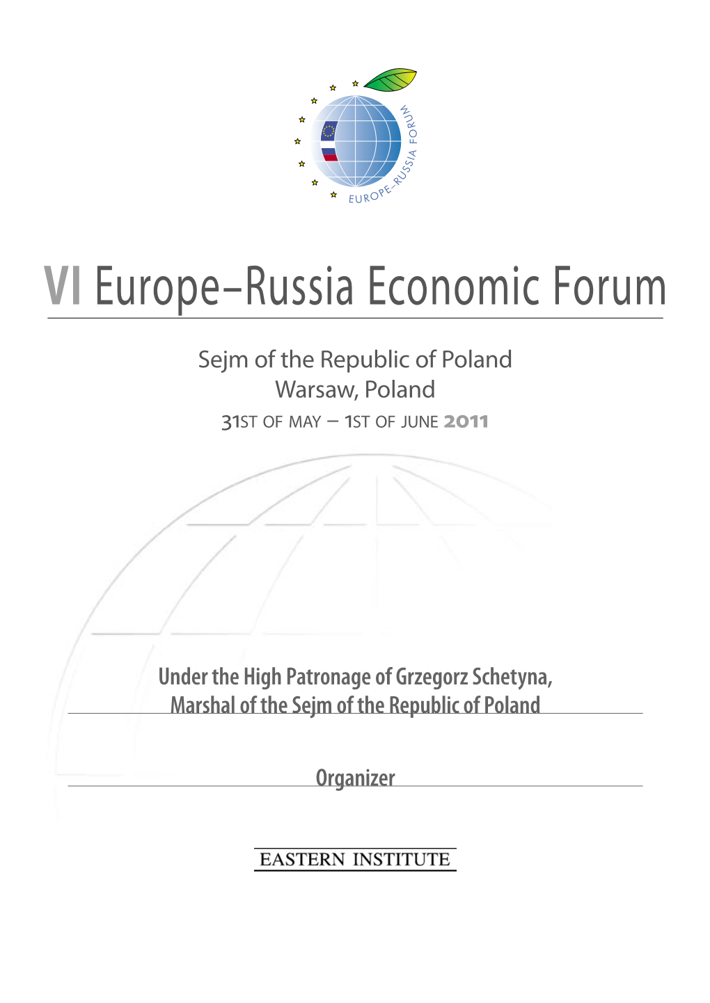 VI Europe–Russia Economic Forum