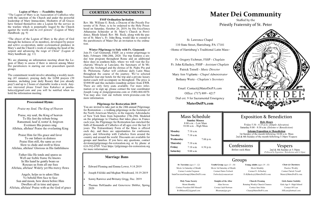 Mater Dei Community