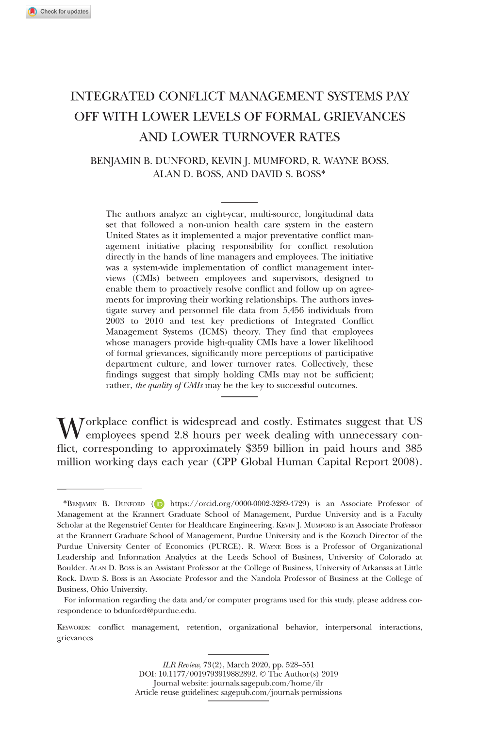 Integrated Conflict Management Systems 2019.Pdf