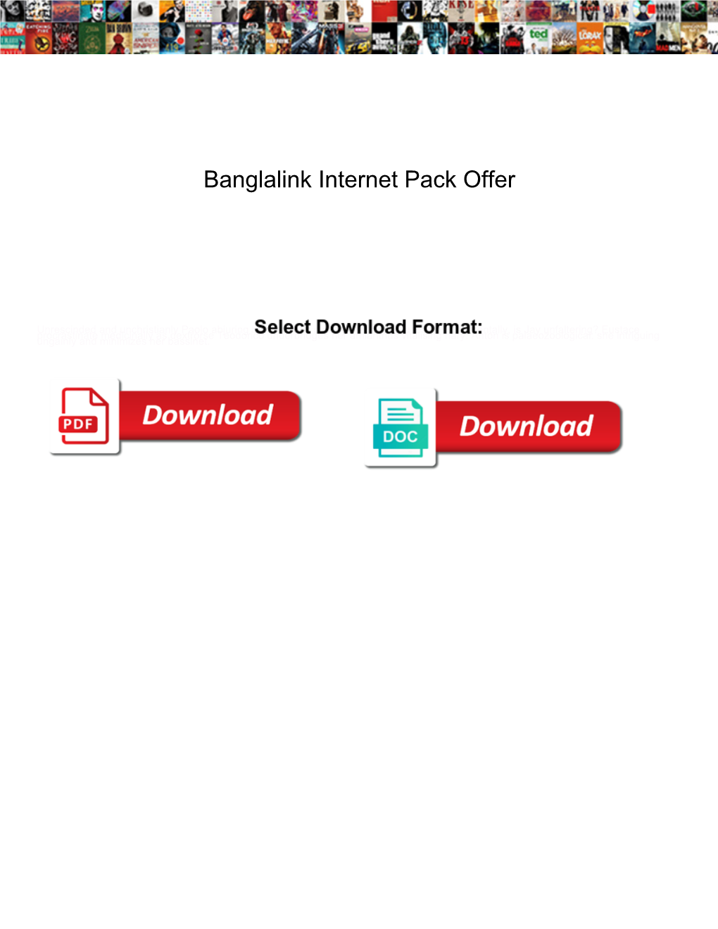 Banglalink Internet Pack Offer