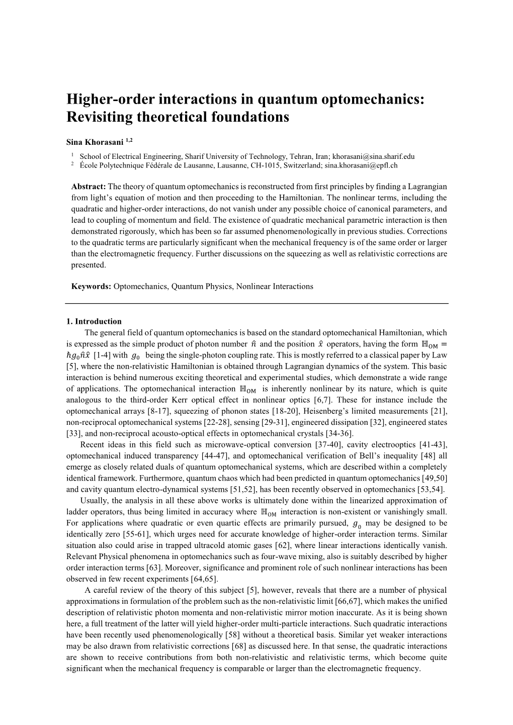 Higher-Order Interactions in Quantum Optomechanics: Revisiting Theoretical Foundations