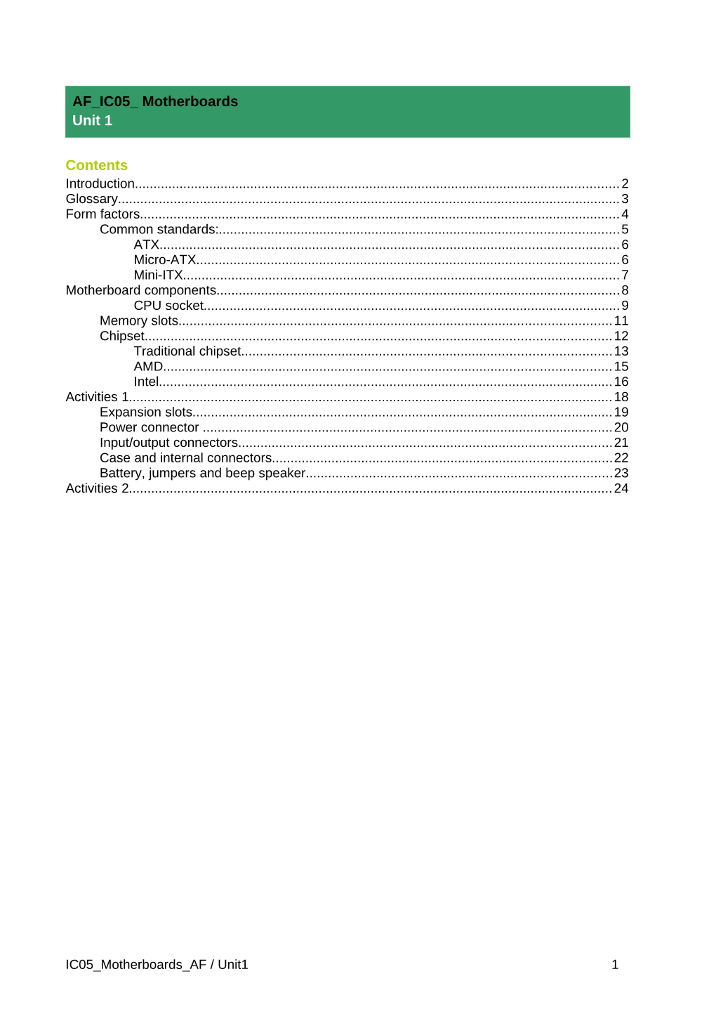 AF IC05 Motherboards Unit 1