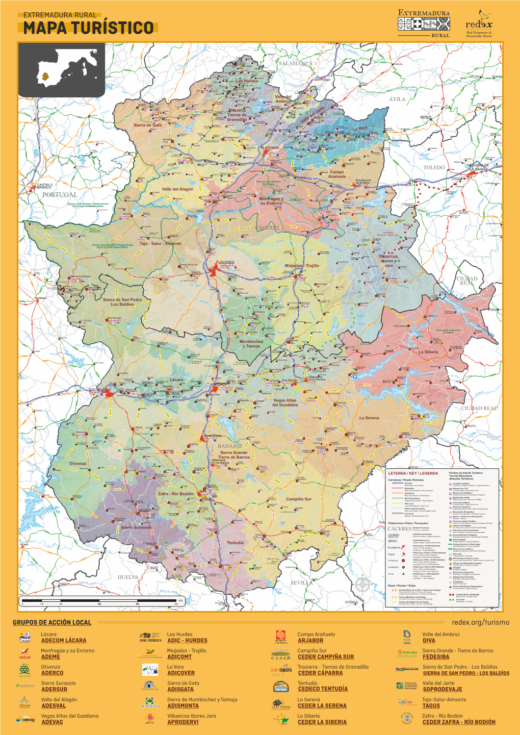 EXTREMADURA RURAL | Mapa Turístico