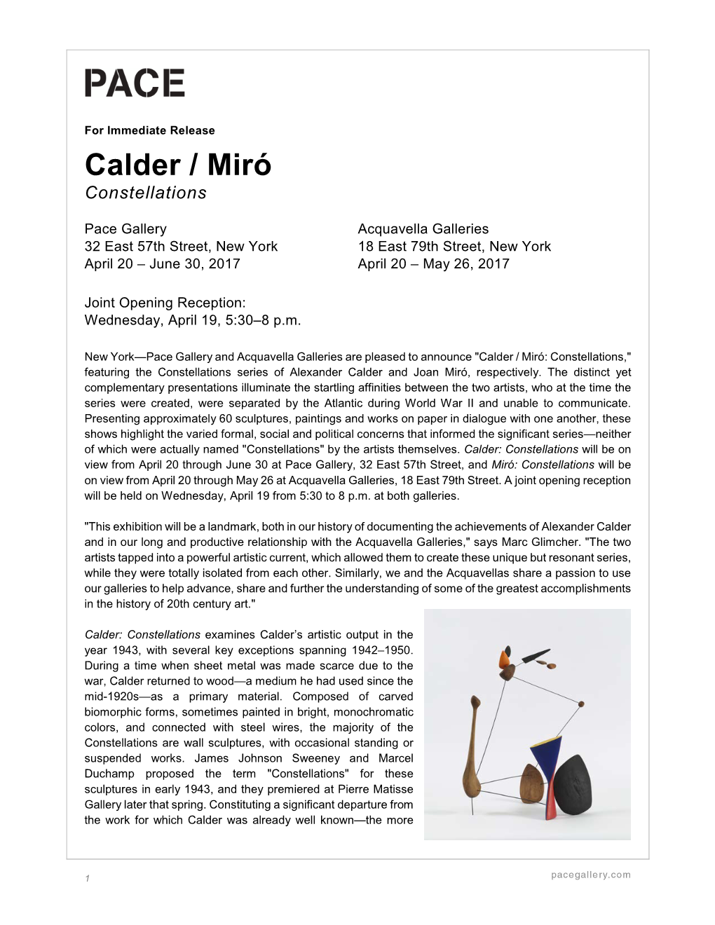 Calder / Miró Constellations