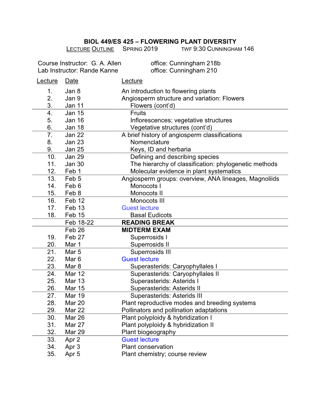 Systematics of Flowering Plants