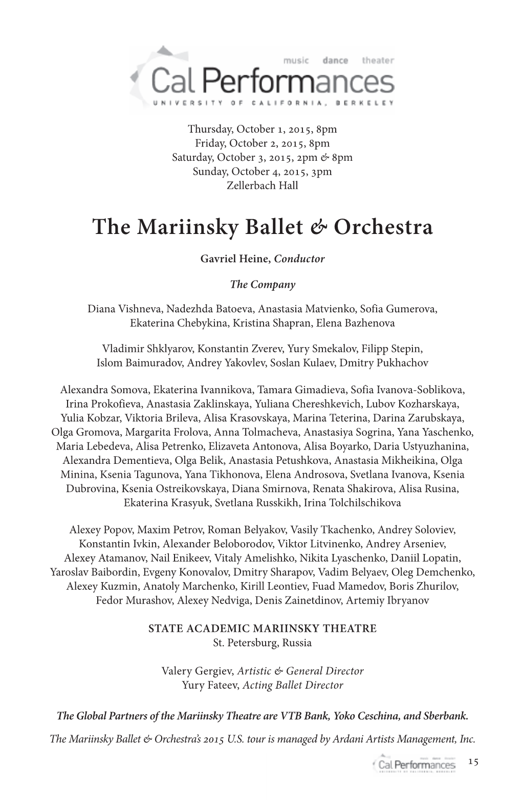 The Mariinsky Ballet & Orchestra