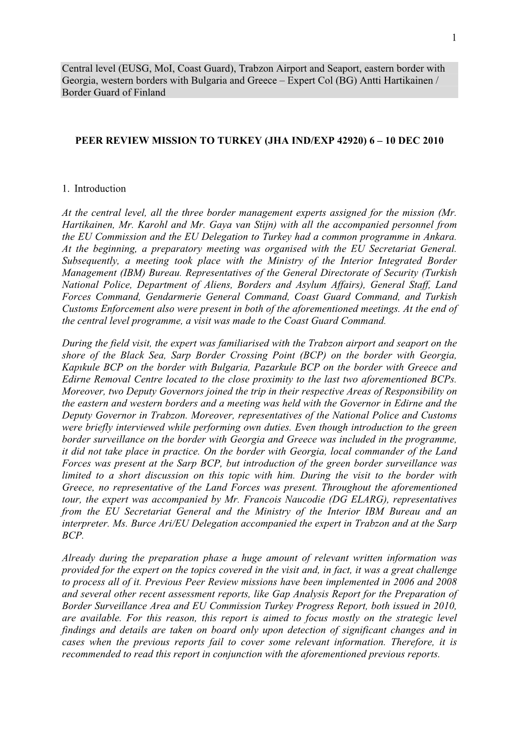 2010 Peer Review Report by Hartikainen Frontiers Trabzon