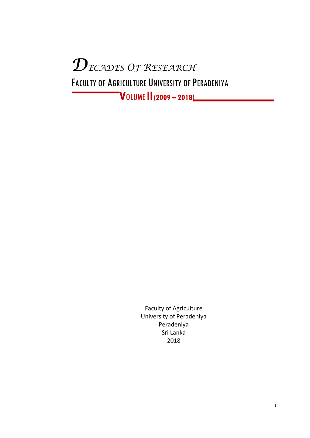 Milestones of Research Conducted in the Department of Agricultural Biology