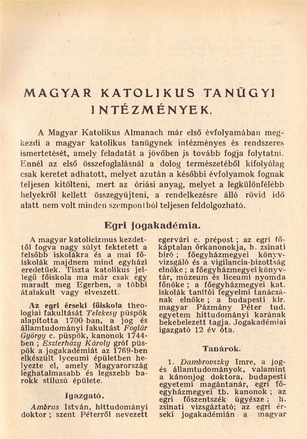 Magyar Katolikus Almanach