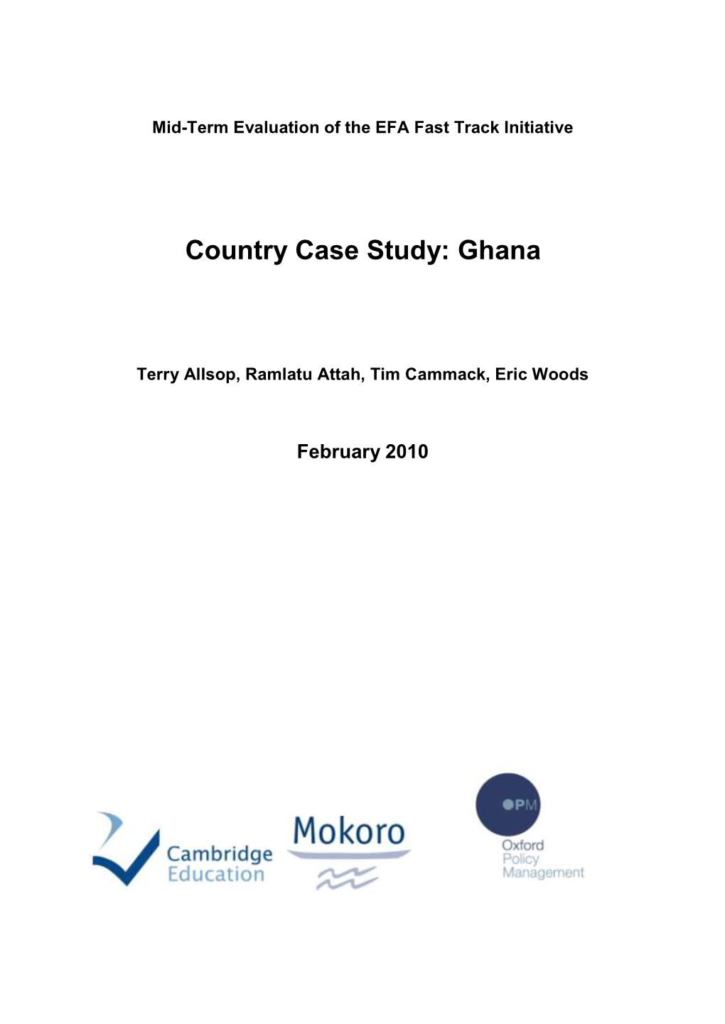 Country Case Study: Ghana