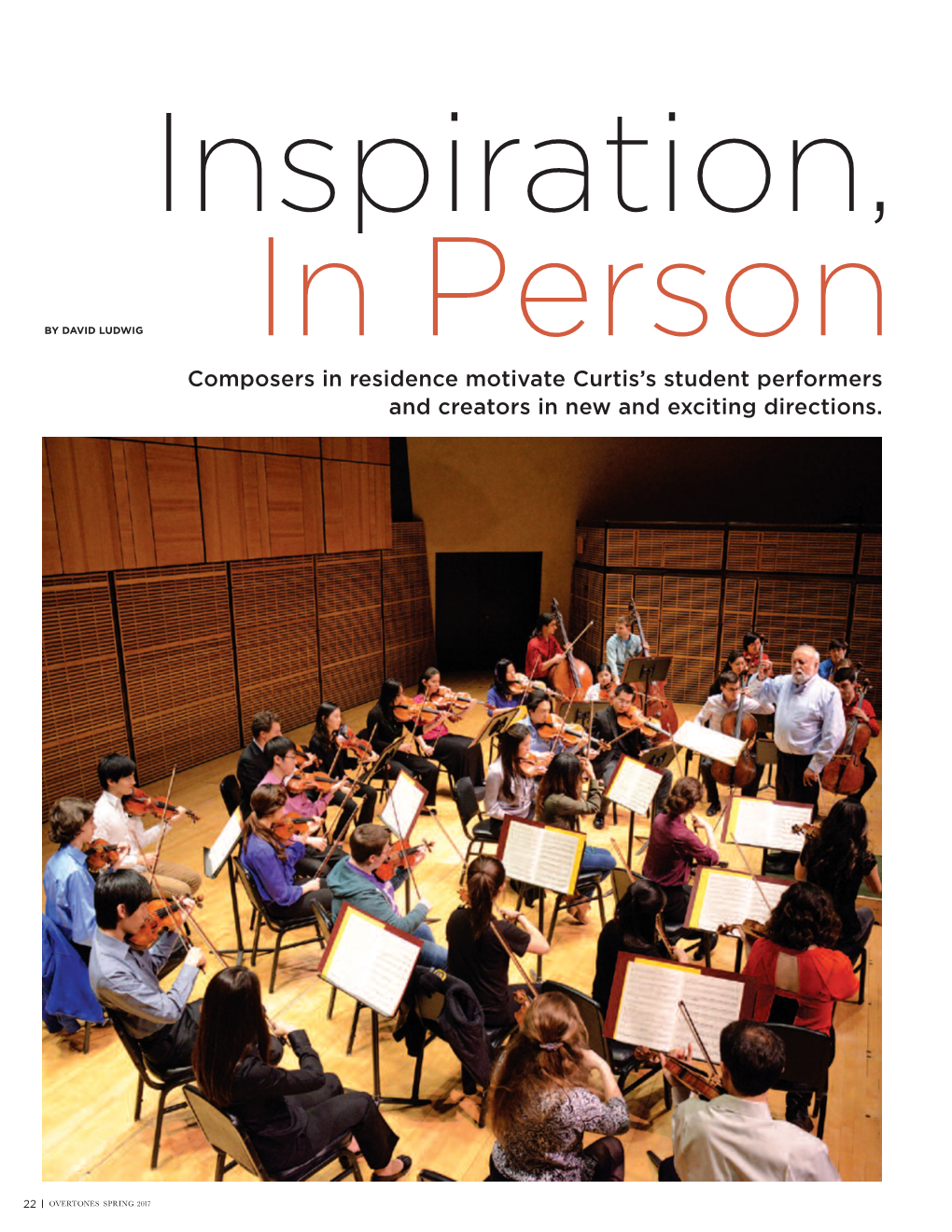Composers in Residence Motivate Curtis's Student Performers And
