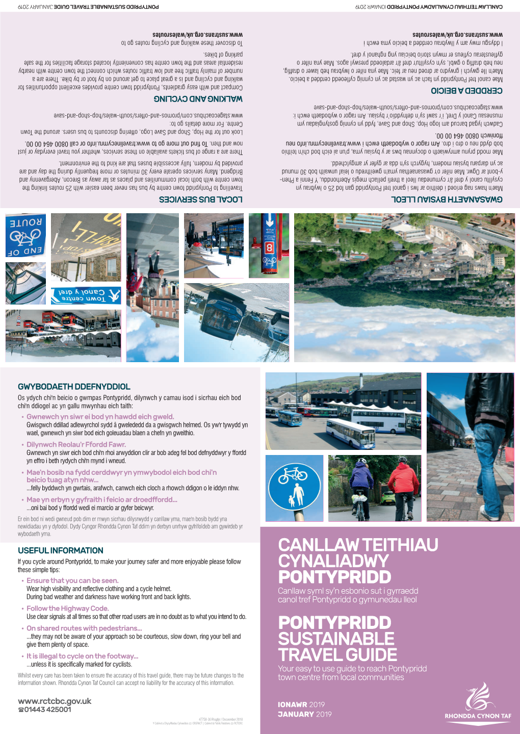 46436-36 Pontypridd Sustainable Transport Guide.Qxp Layout 1 29/11/2018 10:51 Page 1