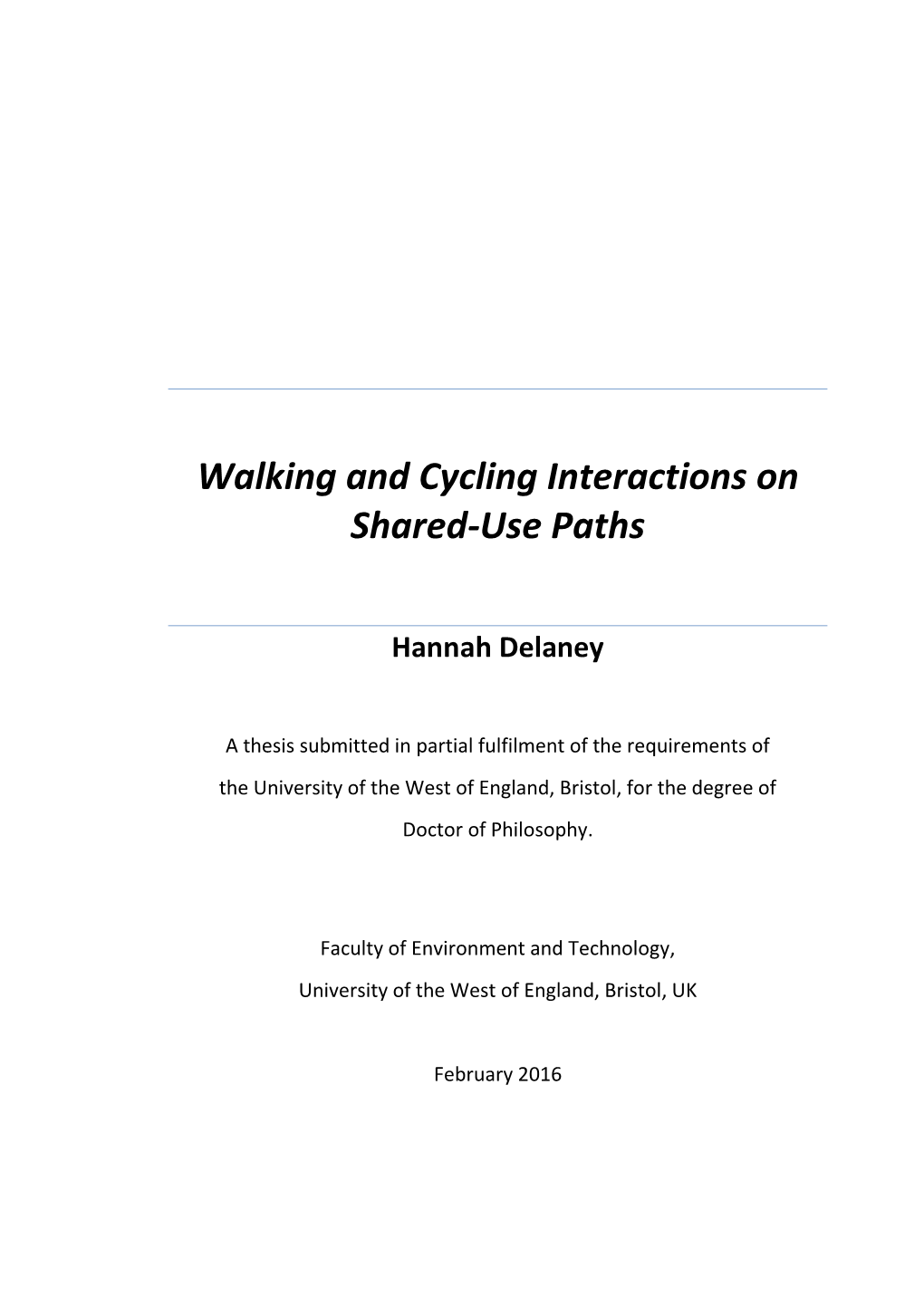 Walking and Cycling Interactions on Shared-Use Paths