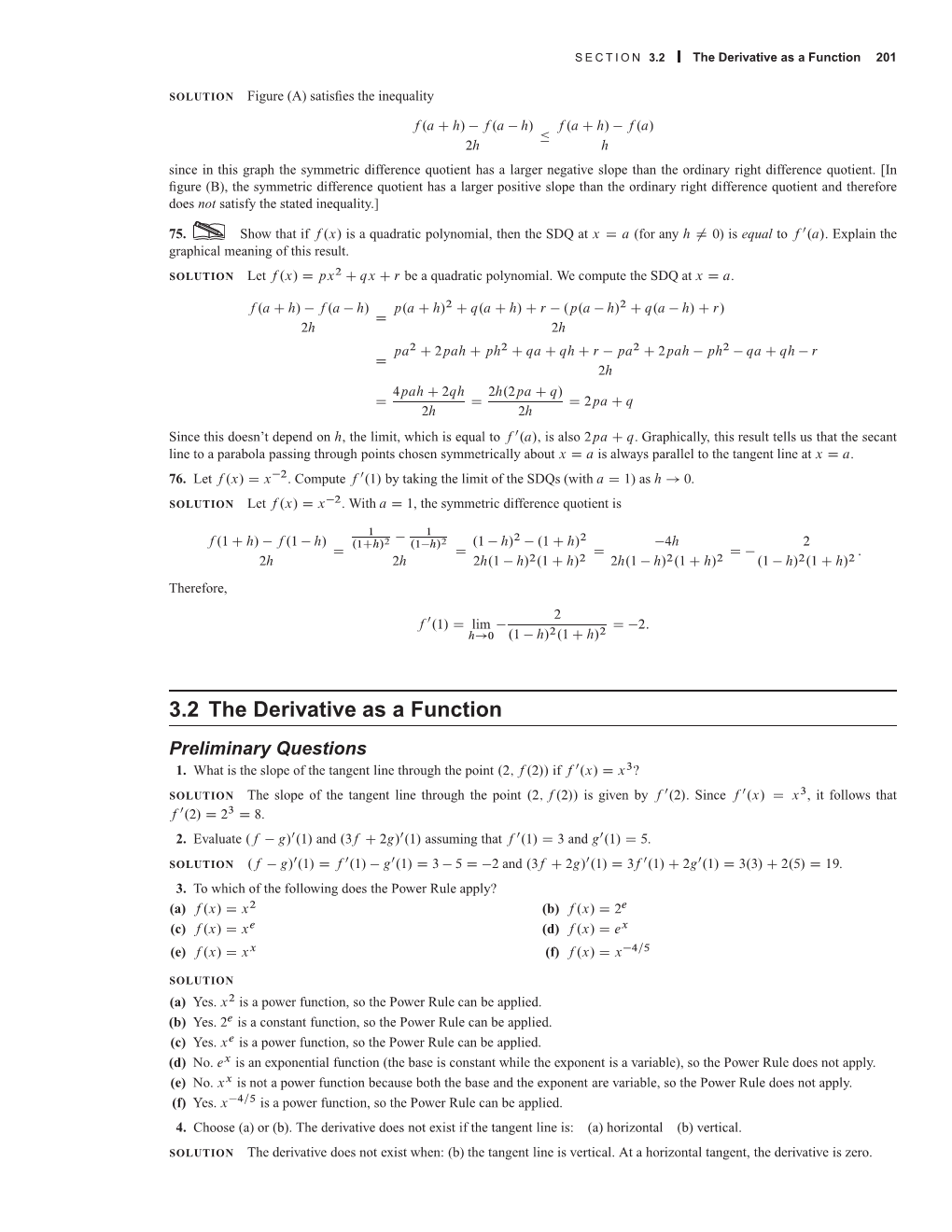 3.2 the Derivative As a Function 201