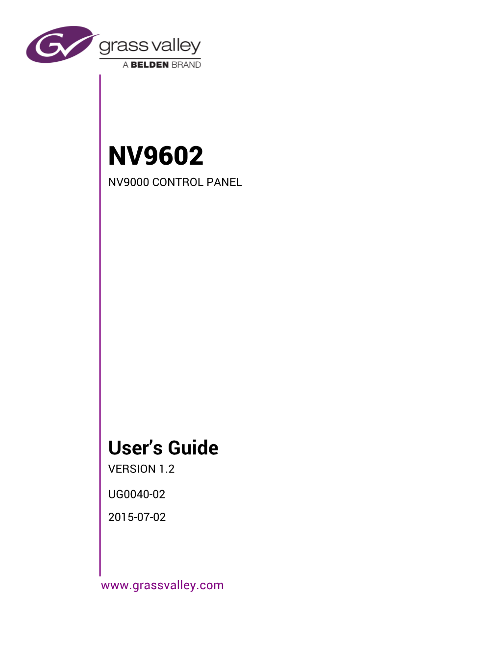 Nv9602 Nv9000 Control Panel