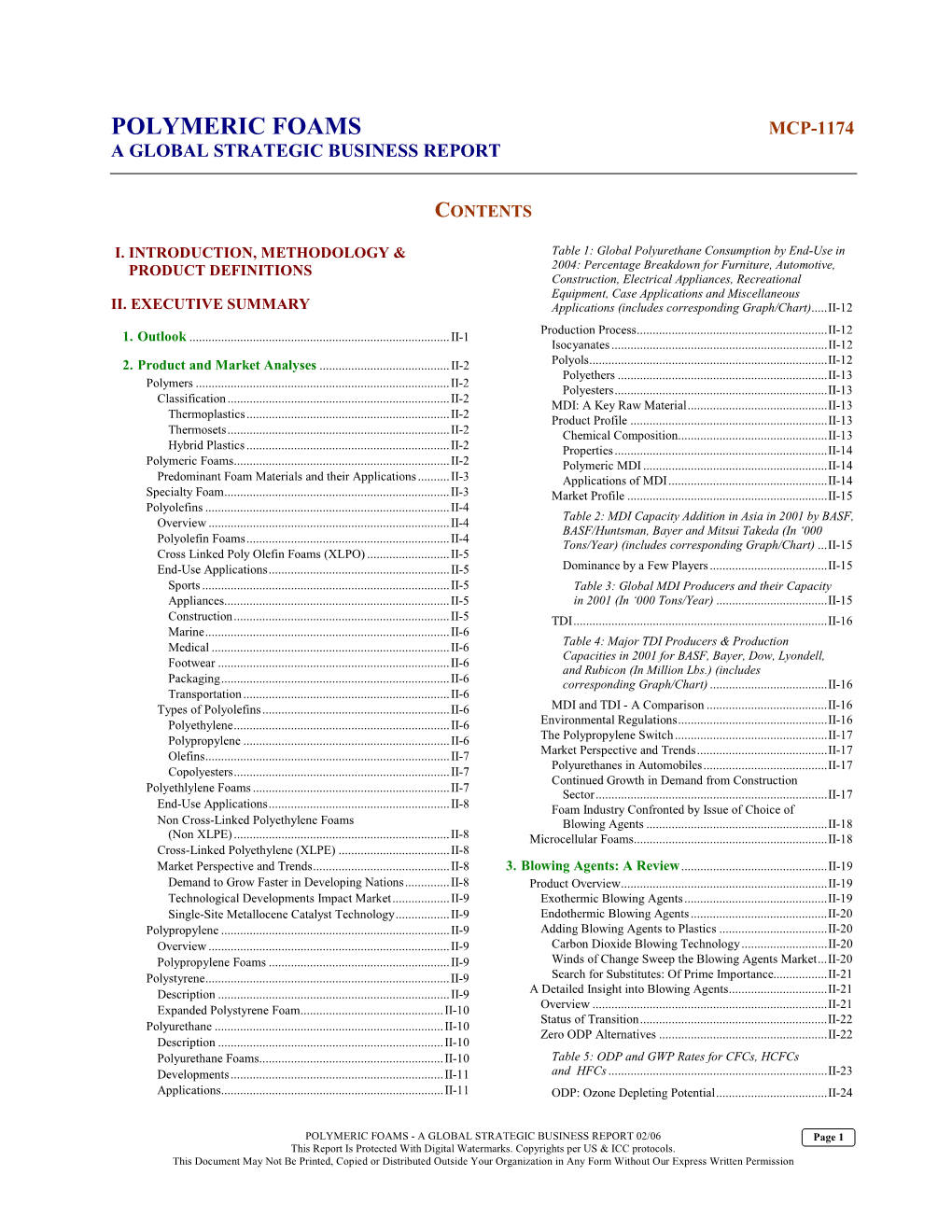 Polymeric Foams Mcp-1174 a Global Strategic Business Report