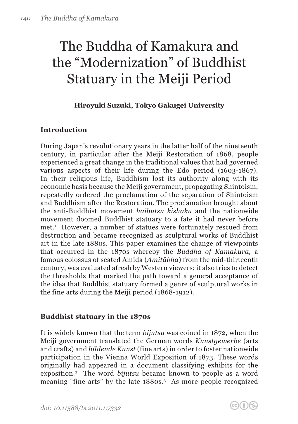 “Modernization” of Buddhist Statuary in the Meiji Period