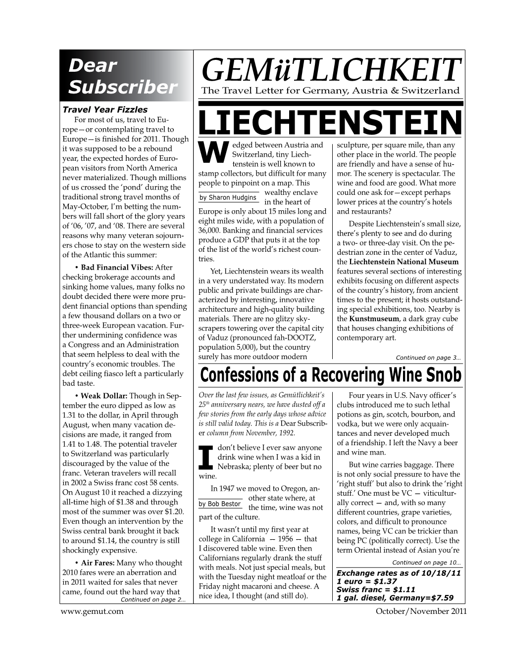 Liechtenstein I Gemütlichkeit