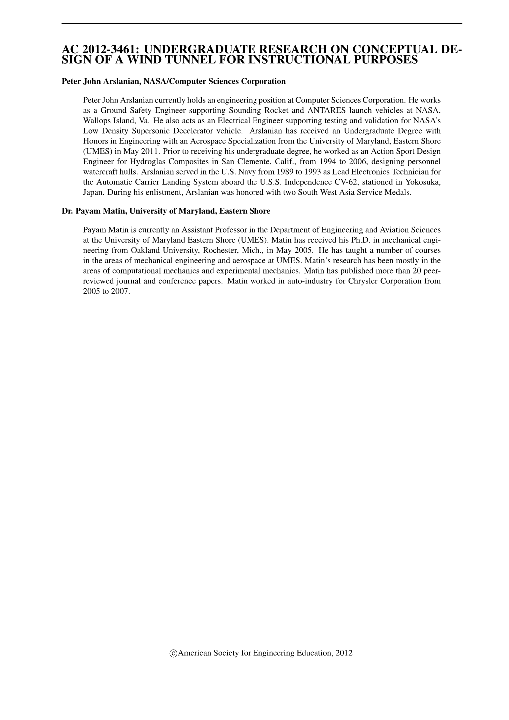 Undergraduate Research on Conceptual Design of a Wind Tunnel for Instructional Purposes