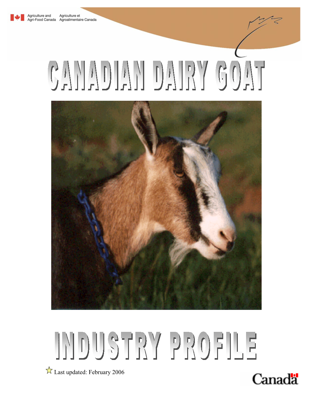 Download Canadian Dairy Goat Industry Profile (PDF)