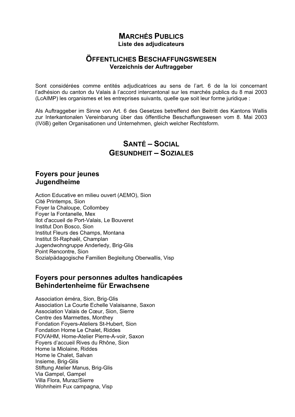 Liste Des Adjudicateurs