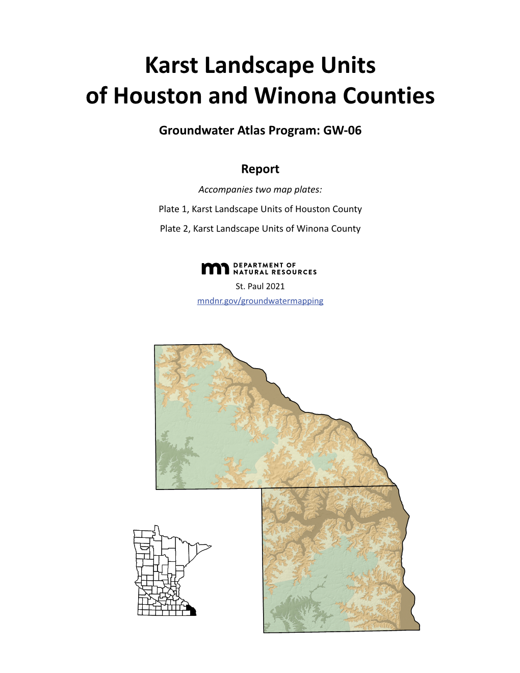 Karst Landscape Units of Houston and Winona Counties, GW-06 Report