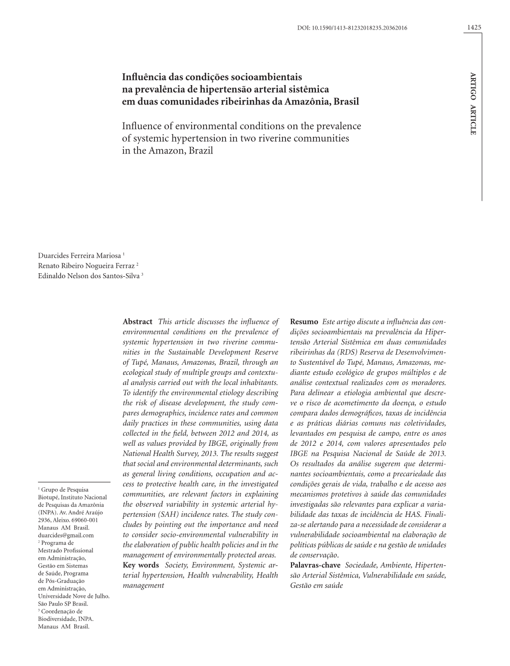 Influence of Environmental Conditions on the Prevalence of Systemic