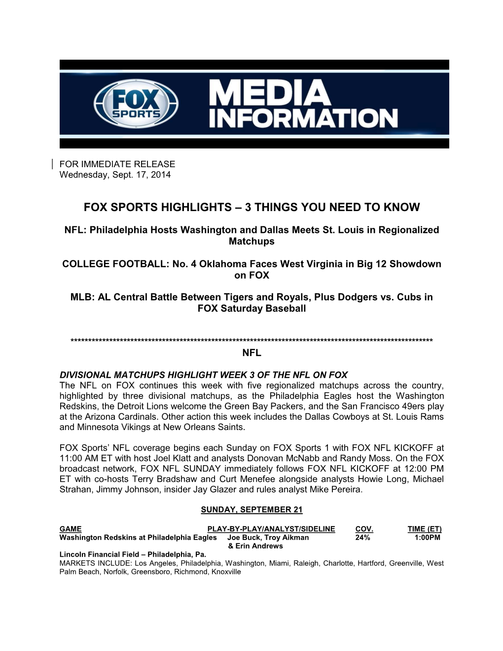 Fox Sports Highlights – 3 Things You Need to Know