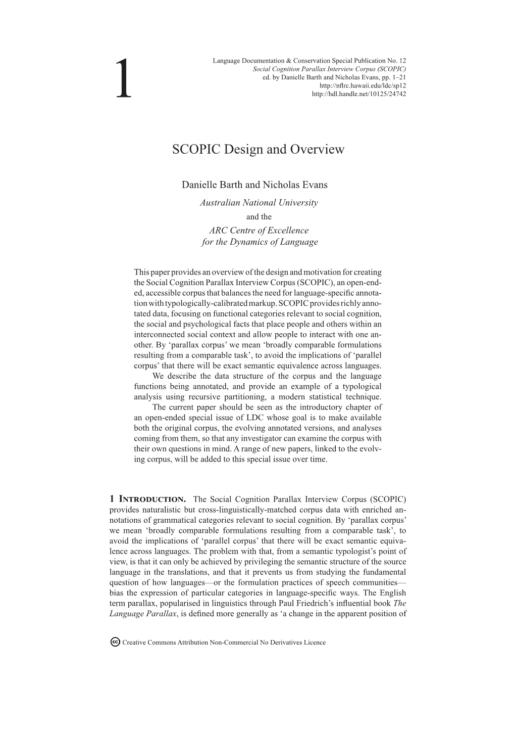 SCOPIC Design and Overview
