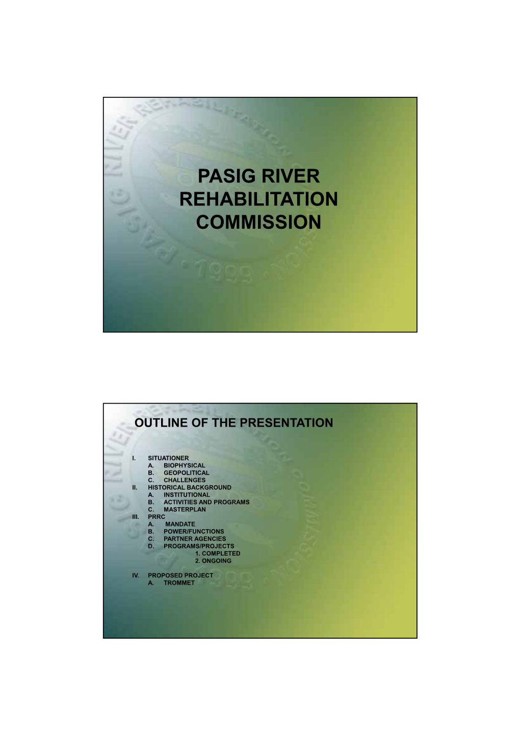 Pasig River Pasig River Rehabilitation Commission