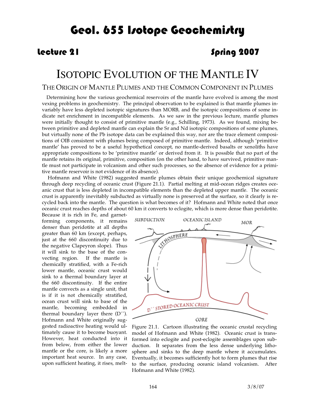 Mantle Plumes