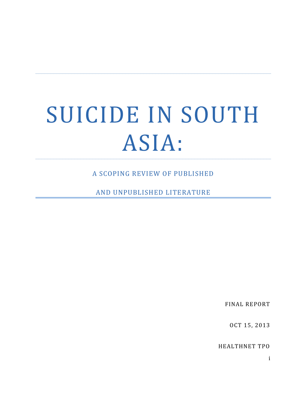 Suicide in South Asia