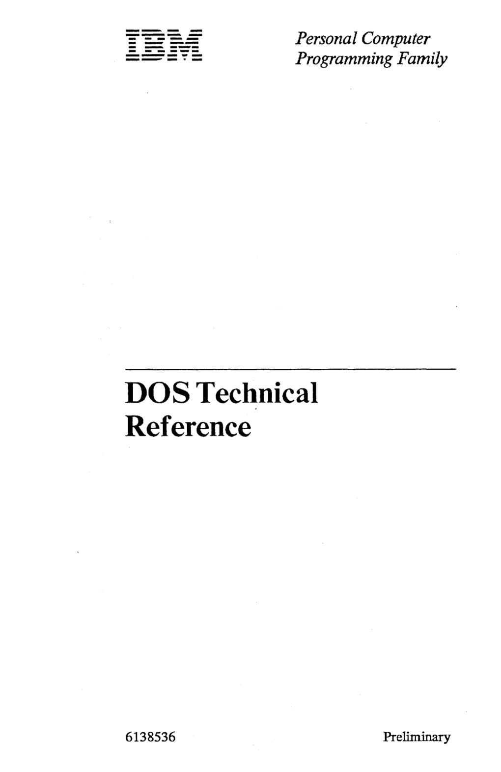 DOS Technical Reference