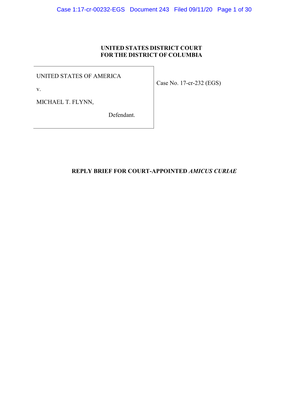 Case 1:17-Cr-00232-EGS Document 243 Filed 09/11/20 Page 1 of 30