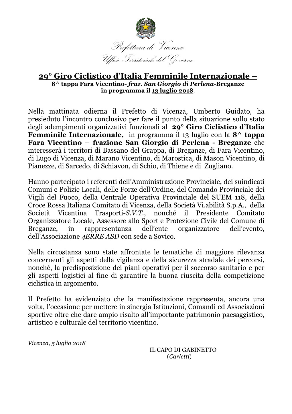 Prefettura Di Vicenza Ufficio Territoriale Del Governo