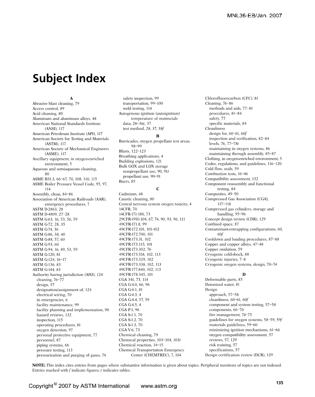 Subject Index