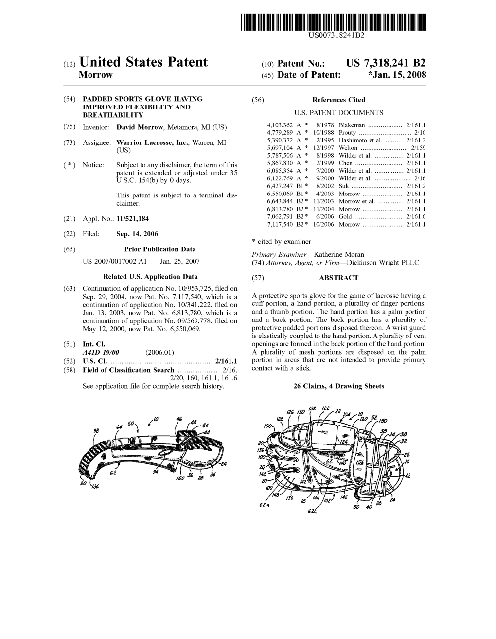 (12) United States Patent (10) Patent No.: US 7,318,241 B2 Morrow (45) Date of Patent: *Jan