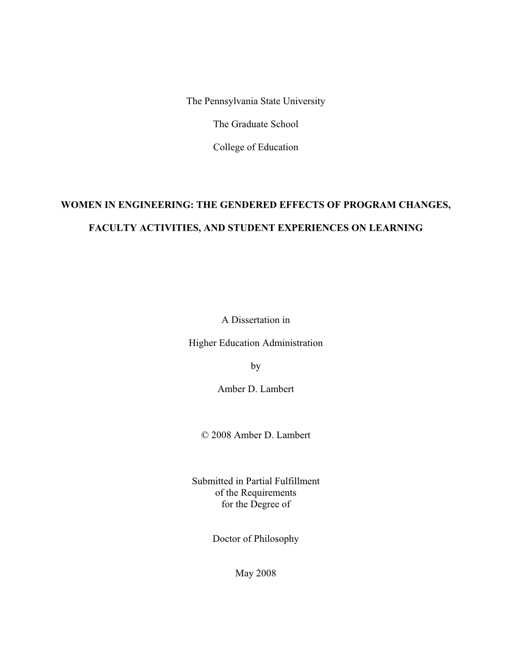 Open Amber Lambert Dissertation