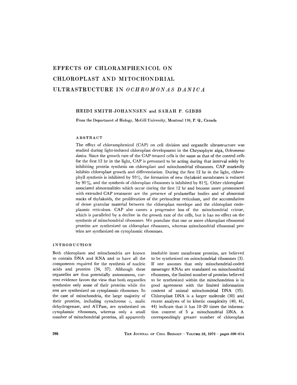 Ultrastructure in Ochromonas Danica