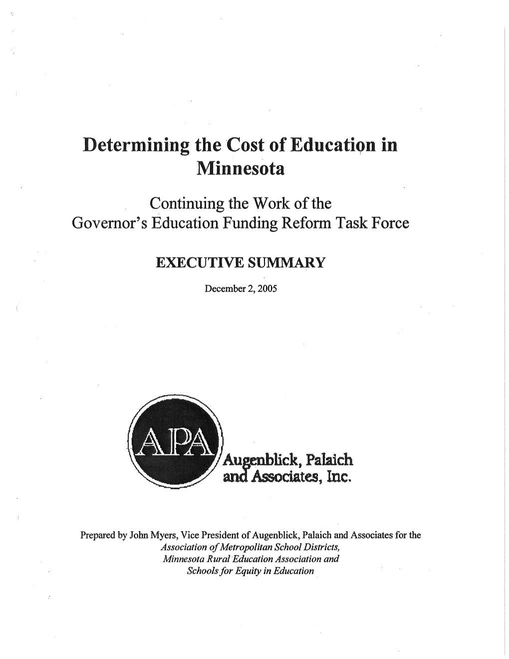 Cost of Educatiqn in Minnesota