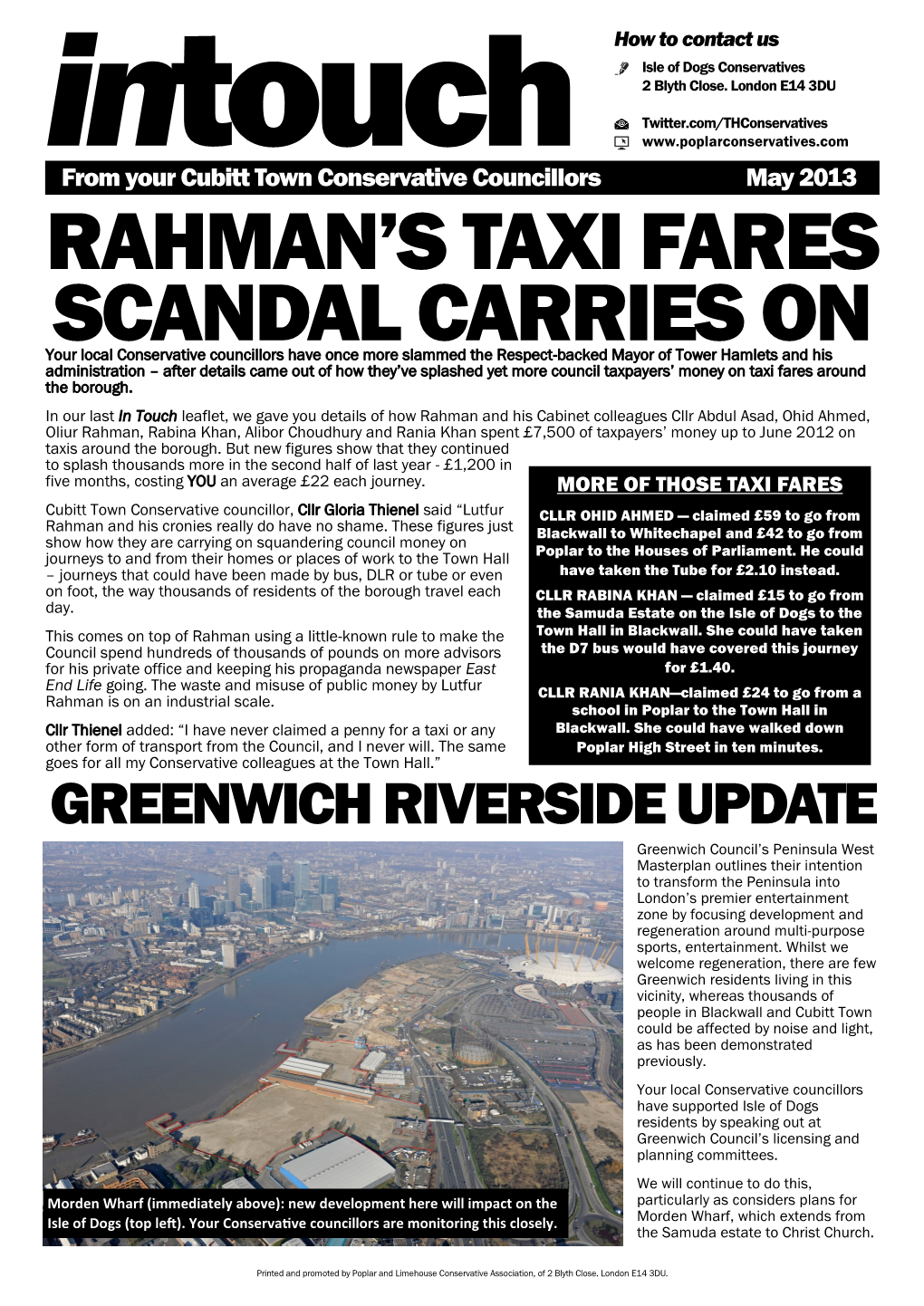 Rahman's Taxi Fares Scandal Carries On