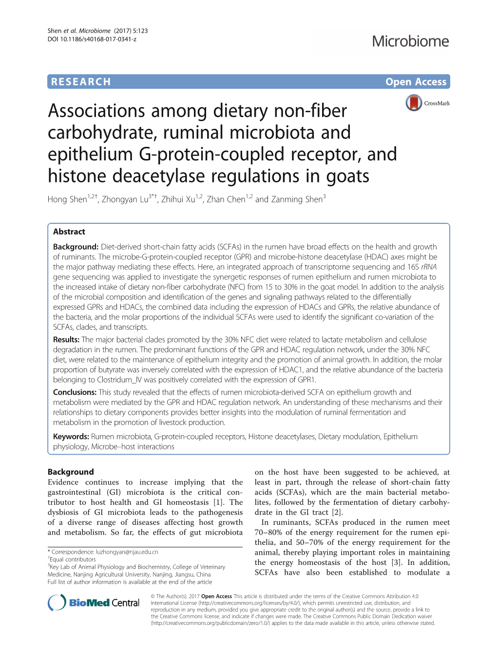 Associations Among Dietary Non-Fiber Carbohydrate, Ruminal Microbiota