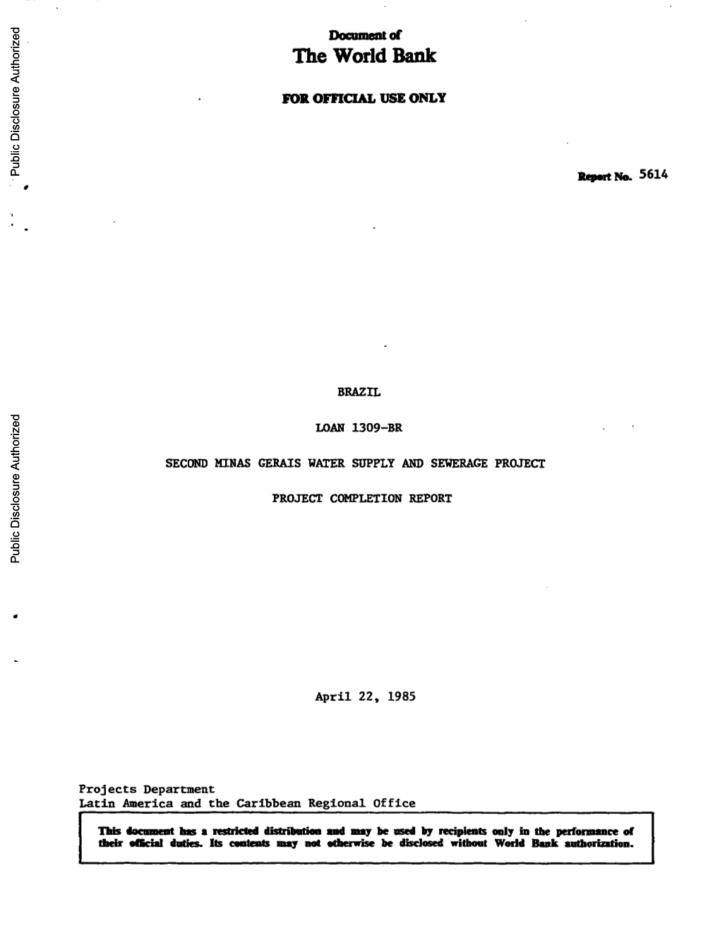 World Bank Document