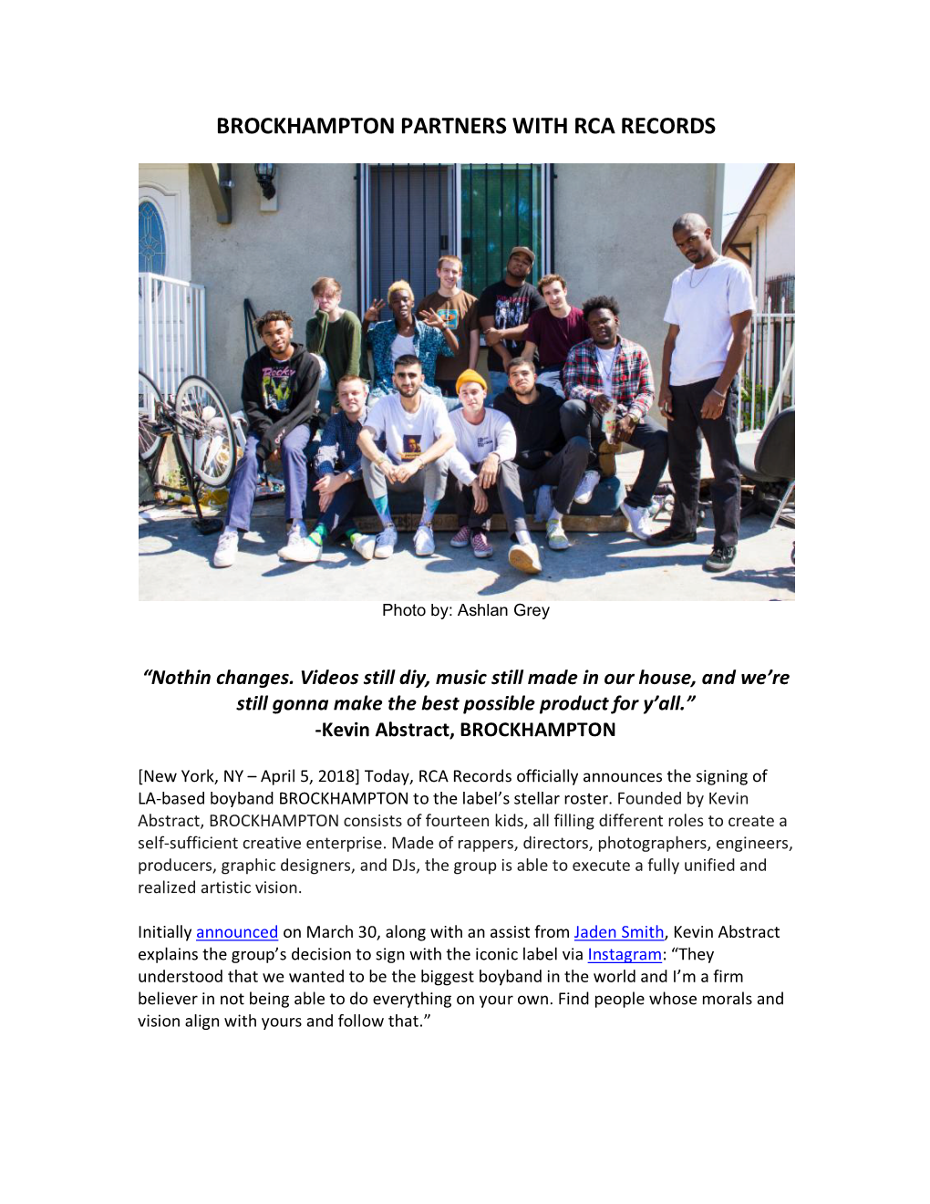 Brockhampton Partners with Rca Records