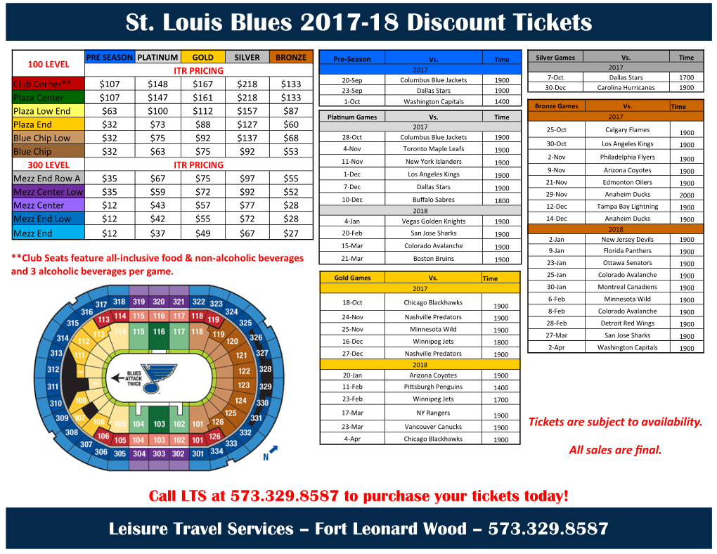 St. Louis Blues 2017-18 Discount Tickets