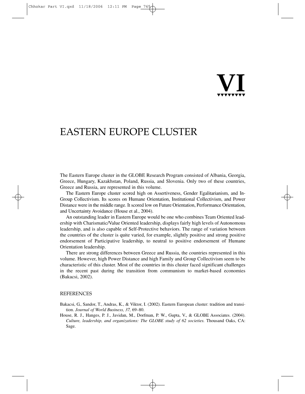 Eastern Europe Cluster