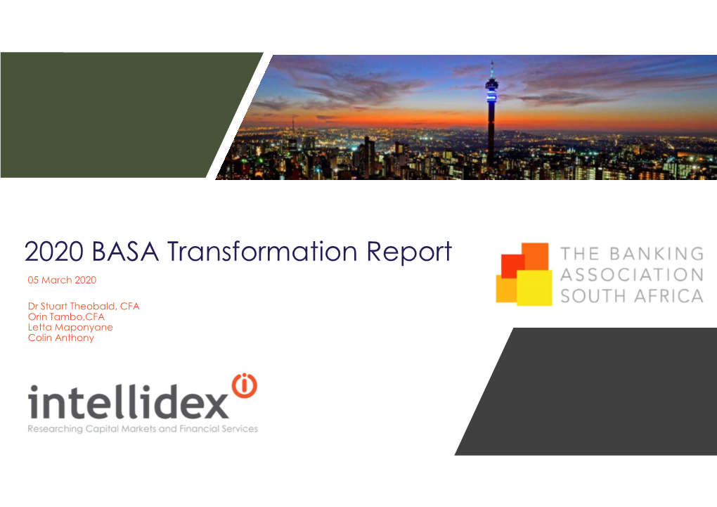 2020 BASA Transformation Report 05 March 2020