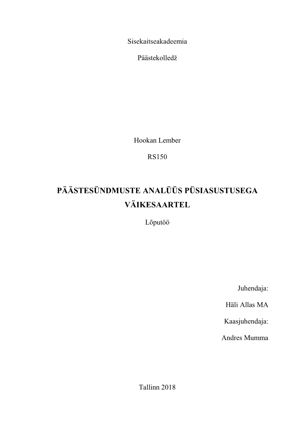 Lõputöö-Hookan-Lember.Pdf (2.127Mb)