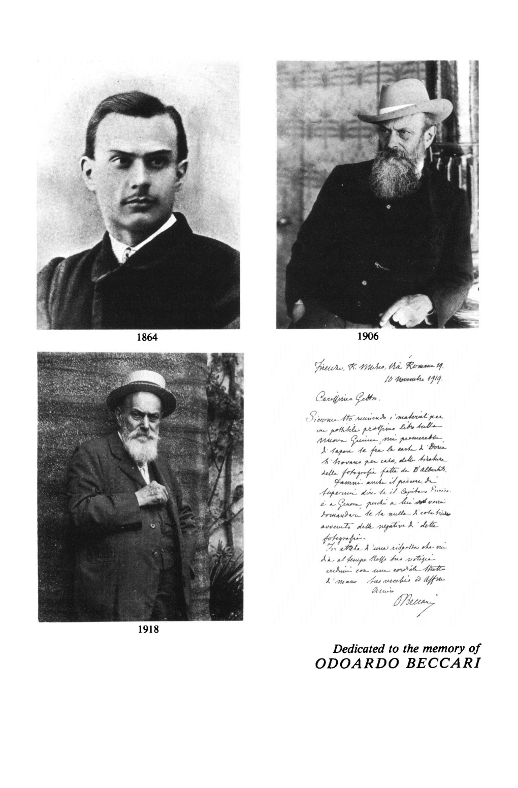 Of ODOARDOBECCARI Dedication